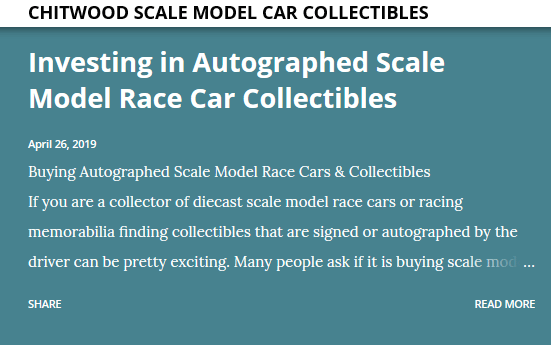 buy scale model race cars